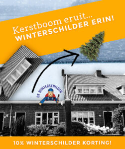 Kerstboom er uit winterschilder er in De Nooy Schilders